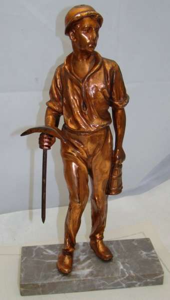 Скульптура фигурка оловянная Горняк Шахтер (W392) в Москве фото 7