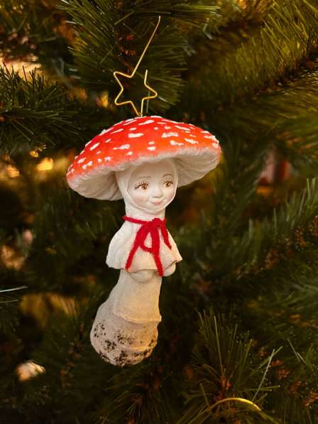 Елочная игрушка из ваты