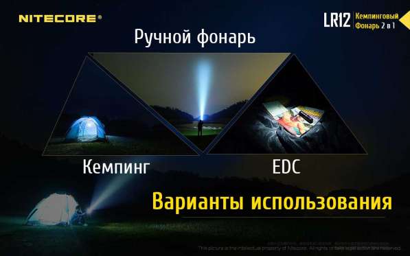 NiteCore Кемпинговый, многофункциональный фонарь NiteСore LR12 в Москве фото 4