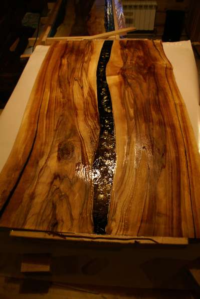 Стол -Река из слэба ценных пород древесины в Гатчине фото 11
