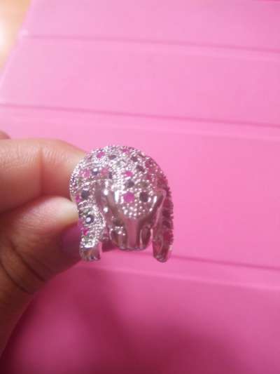 Серебряное кольцо с сапфирами, рубинами