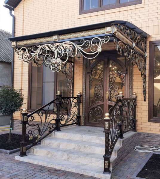 Делаем кованый навесы ворота на заказ в Москве фото 8