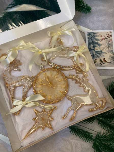 Ёлочные игрушки из эпоксидной смолы