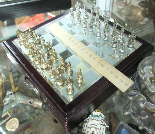 Шахматы оловянные, серебряного и золотого цвета, с доской ​​ в Ставрополе фото 10