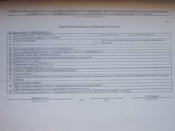 Земельный участок в Угличе фото 3