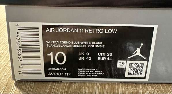Nike Air Jordan 11 retro low US 10 в Москве фото 3