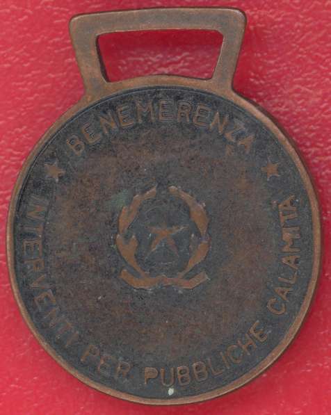 Италия Медаль За заслуги при ликвидации бедствий в Орле фото 7