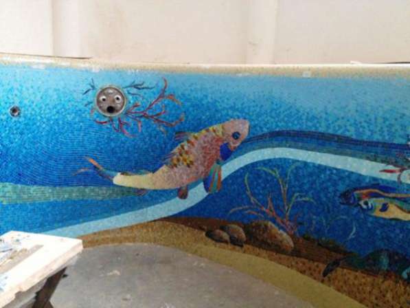 Мозаика для облицовки бассейнов, художественные и матричные мозаичные панно. в Москве фото 14
