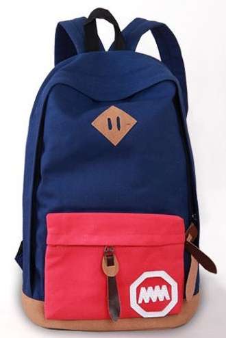 Городской рюкзак с цветным карманом в фото 3