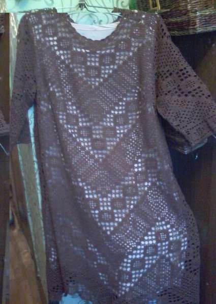 Платье ручной работы из хлопка,размер 54- 56,цена 10 тыс руб