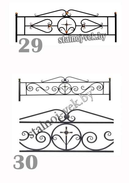 Ограды ритуальные, сварные, кованные в фото 13