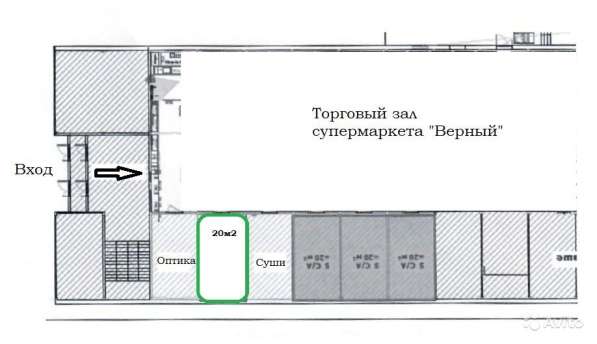 Помещение 20 м² в прикассе универсама «Верный» в Москве фото 8