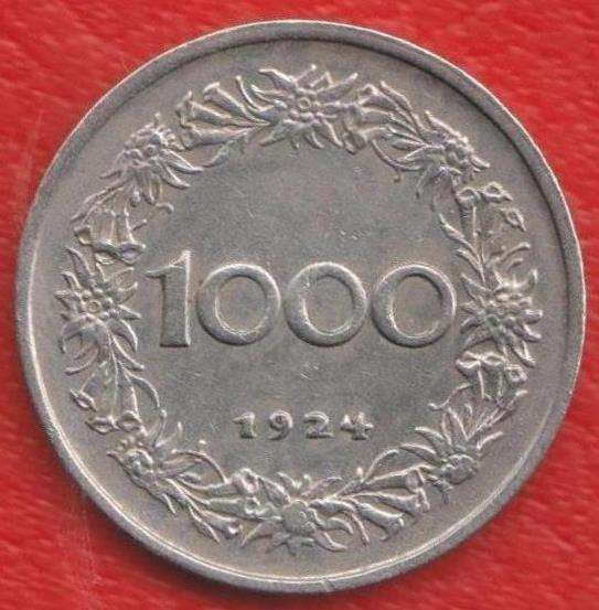 Австрия 1000 крон 1924 г