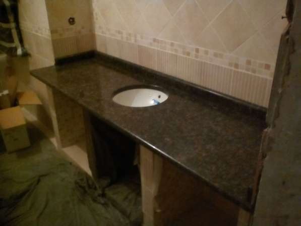 Столешницы для ванных из натурального камня мрамор гранит в Жуковском фото 18