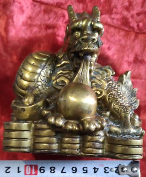 Бронзовая статуэтка Дракон Будды, символ благополучия ​​​​​​