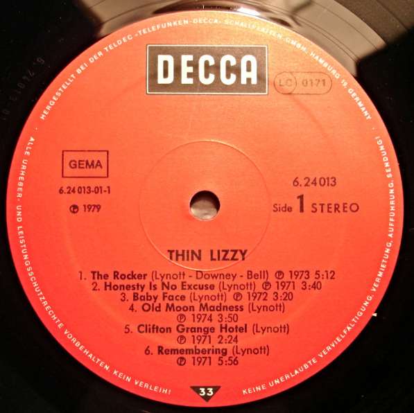 Пластинка виниловая Thin Lizzy - Profile в Санкт-Петербурге фото 3