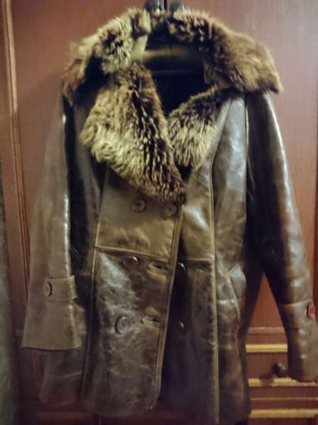 Кожаная куртка на меху в фото 4