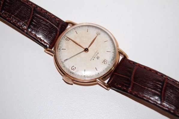 Мужские винтажные золотые 14k часы Rolex Chronometr в Москве фото 7