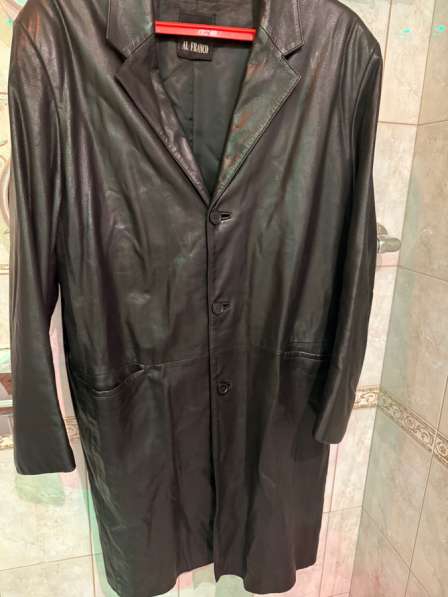 Мужское кожаное польто