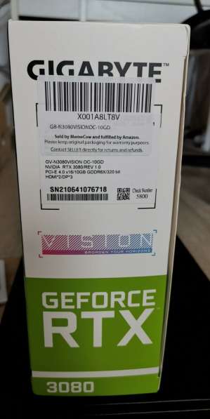 GIGABYTE GeForce RTX 3080 Vision OC 10 ГБ