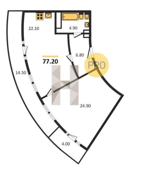 2-комнатные апартаменты, новый дом (сдан)! р-н Ботаника в Екатеринбурге фото 9