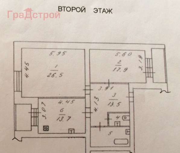 Продам двухкомнатную квартиру в г.Вологда.Жилая площадь 84,60 кв.м.Этаж 2.Есть Балкон. в Вологде фото 4