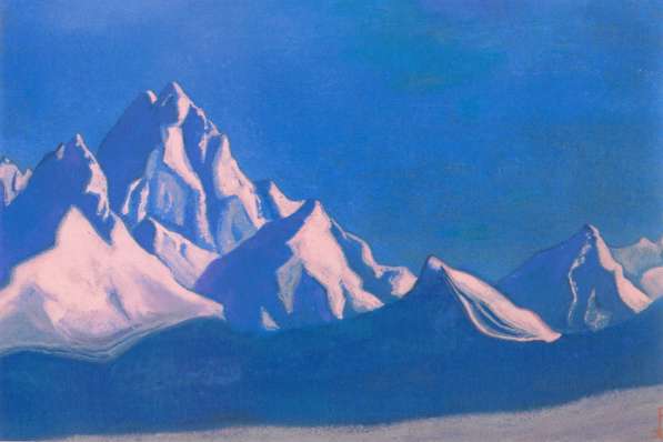 Репродукция картины Н. К. Рериха "Гималаи"