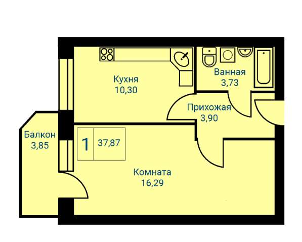 1-квартира с ремонтом, новый дом-сдан! Первоуральск в Первоуральске фото 4