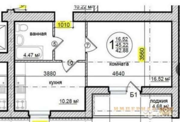 Продам однокомнатную квартиру в г.Самара.Жилая площадь 45,20 кв.м.Этаж 7.Дом кирпичный. в Самаре фото 11