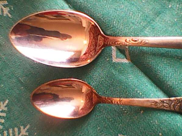 Серебрянные ложки вилки ножи чайные ложки в комплекте совет в фото 4