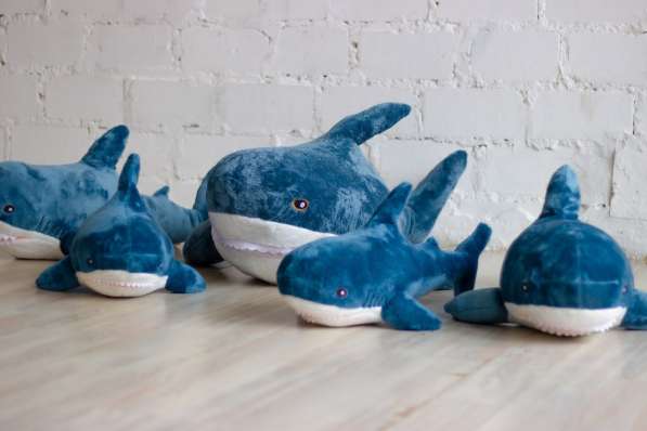 Синие Акулы из Икеа на 60, 80, 100 и 120 см