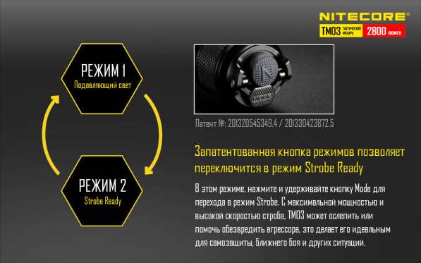 NiteCore Мощный поисково - тактический фонарь - NiteCore TM03 в Москве фото 3