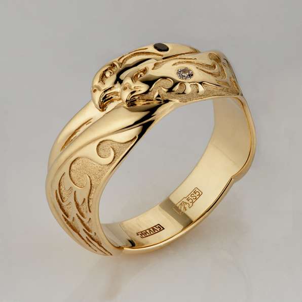 Обручальное кольцо “Орлы”. Авторское