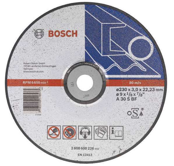 Диск отрезной абразивный Bosch 2.608.600.226 по металлу, 230мм