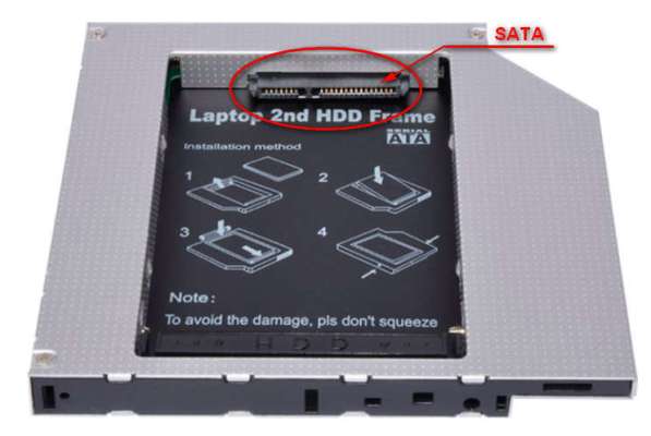 Адаптер/переходник HDD Caddy Optibay SATA в фото 3