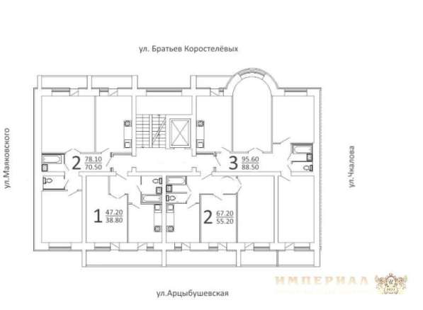 Продам двухкомнатную квартиру в г.Самара.Жилая площадь 67,20 кв.м.Этаж 9.Дом кирпичный. в Самаре