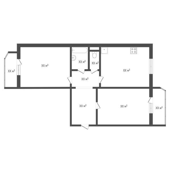 2 комн квартира распашонка в МЖК в Тюмени