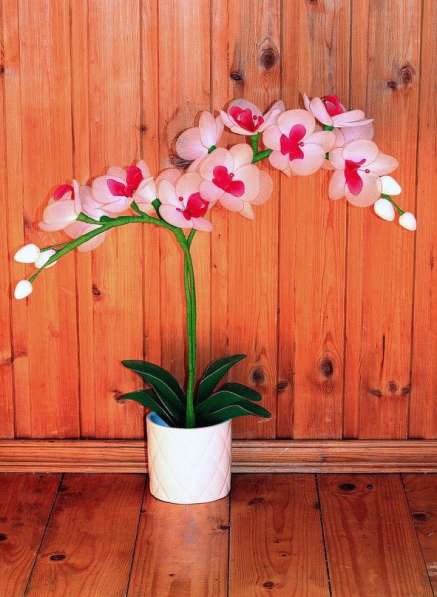 Цветы из капрона. Орхидея из капрона в Чебоксарах фото 4