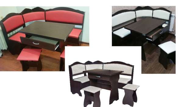 Кухонный уголок Мишель (орех / ткань) в Москве фото 5