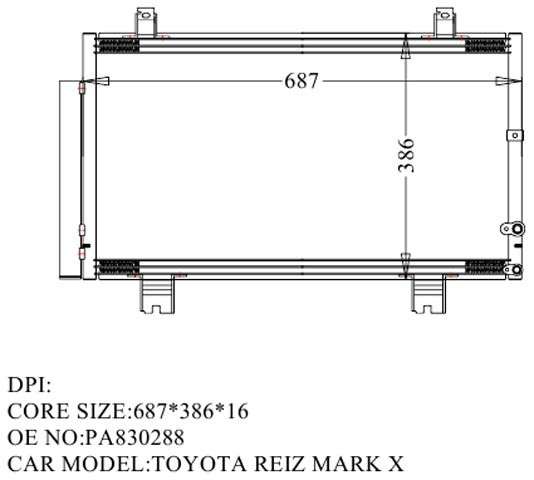 Продам радиатор кондиционера на TOYOTA MARK X, LEXUS GS460