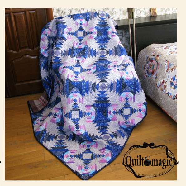 Стёганое трёхслойное покрывало (квилт) в Москве фото 6