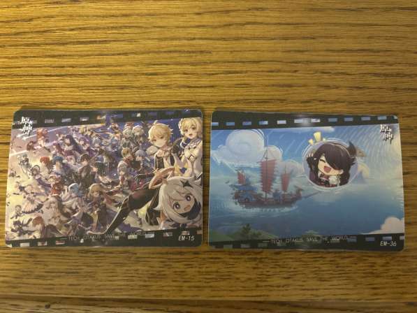 Геншин карточки