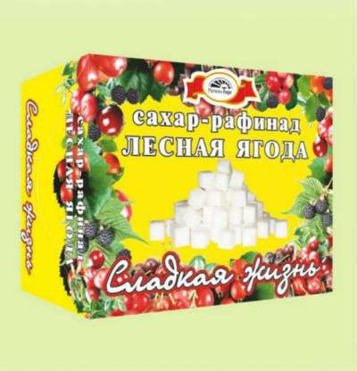 сахар-рафинад с экстрактом лесная ягода