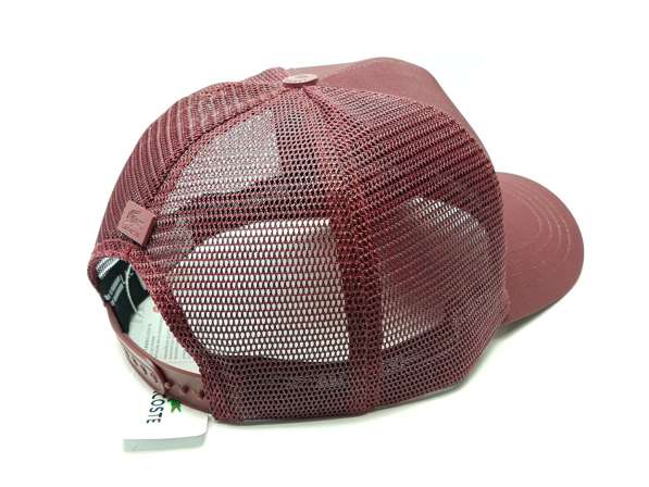 Бейсболка кепка Lacoste (бордовый) сетка в Москве фото 7
