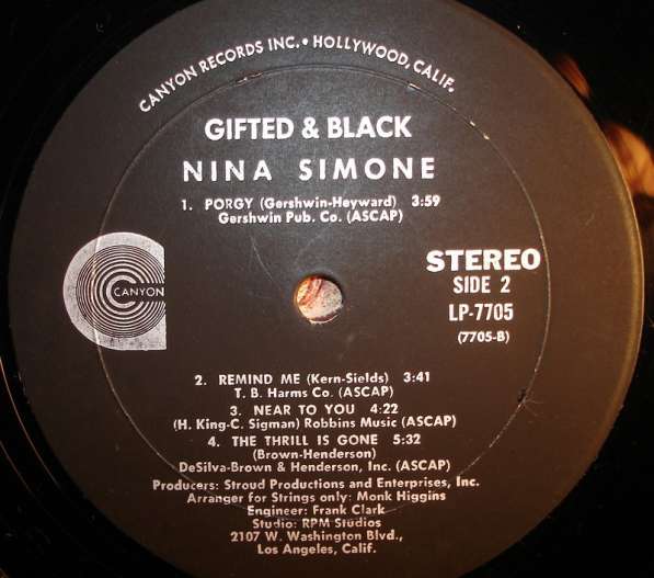 Nina Simone ‎- Gifted & Black в Санкт-Петербурге фото 3