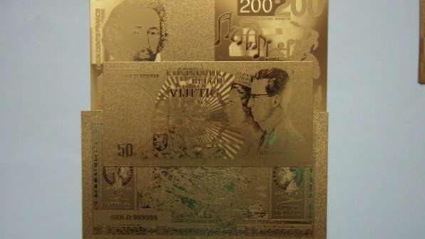 Коллекция золотых банкнот 24 к 20 штук + сертификат в Артемовский