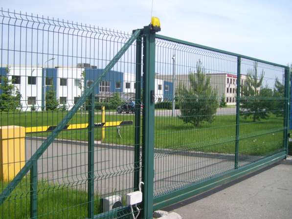 Откатные и распашные ворота из сварной 3Д сетки в Краснодаре фото 4
