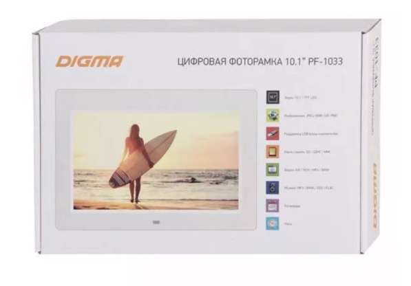 Цифровая фоторамка Digma PF-1033 White в Иванове фото 4