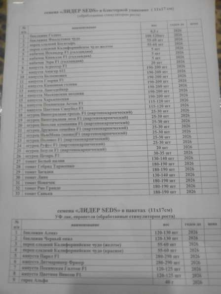 Опт пакетированые семена в фото 3