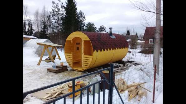 Баня бочка под ключ в Санкт-Петербурге